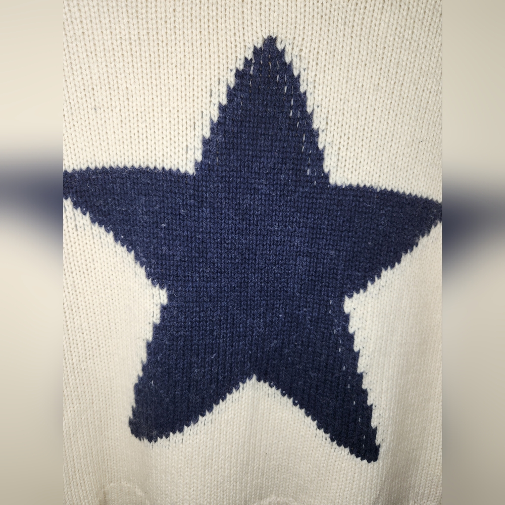 Kate Spade Cream‎ Intarsia Star Mock Neck Sweater Size XS - Picture 4 of 9